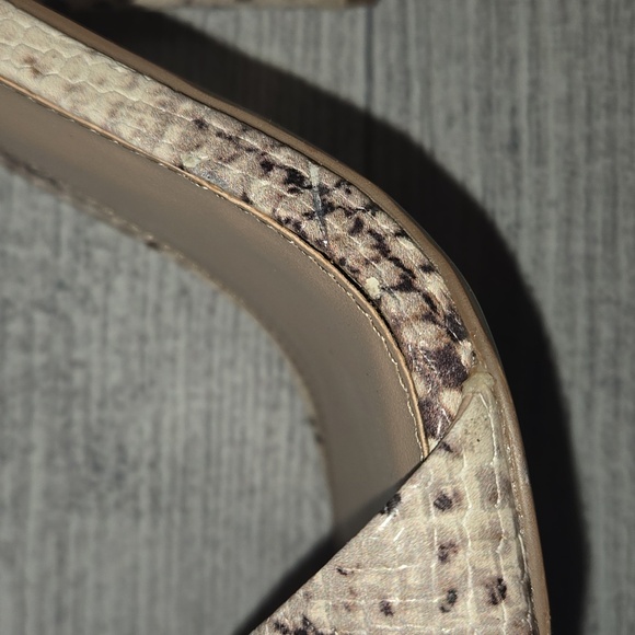 Steve Madden Women's Snake Print Block Heels Brown/Cream/Black Size 8.5 - Picture 9 of 13